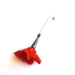Vintage silk flower earring